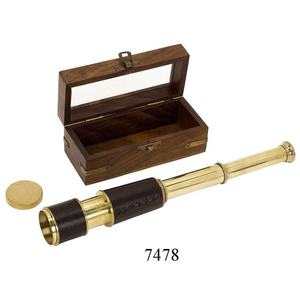 Telescopio astronómico de plata vintage de 15 pulgadas con caja de madera dura negra elegante, fabricantes y exportadores indios - Product Image 6