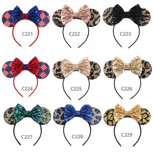 MMMA bando telinga kartun <span class=keywords><strong>3</strong></span>.<span class=keywords><strong>3</strong></span> ", aksesori rambut anak perempuan DIY telinga payet pita rambut - Product Image 6