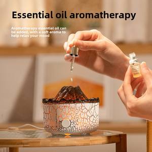 Nuevo y creativo humidificador eléctrico <span class=keywords><strong>de</strong></span> escritorio, máquina <span class=keywords><strong>de</strong></span> aromaterapia <span class=keywords><strong>de</strong></span> Lava volcánica, anillo <span class=keywords><strong>de</strong></span> humo simulado, llama, uso doméstico, Material plástico - Product Image 2