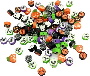 Vente chaude personnalisé étanche Halloween polymère décoratif bricolage argile perles et breloques ensemble pour cadeaux fabrication de bijoux