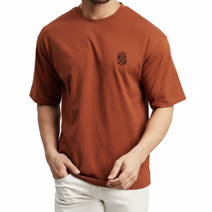 เสื้อยืดทรงหลวมสำหรับผู้ชายเสื้อยืดแบ็กกี้ผ้าคอตตอน100% พิมพ์ลายทรงหลวมดีไซน์ใหม่ - Product Image 1