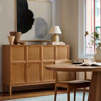 Buffet de luxe moderne en bois, design 4 portes, pour ensembles de chambre parentale, meuble de rangement pour hôtels et villas de luxe