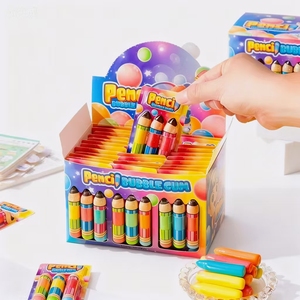 Venta al por mayor de fábrica: Caja de dulces de goma de mascar con forma de tiza, halal, multicolor, dulce y afrutada, para niños, en embalaje de juguete. - Product Image 1
