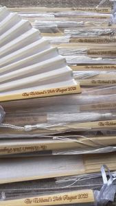 2026 New Wedding <b>Bamboo</b> Hand Fan Chic Gift Wholesale - Product Image 5