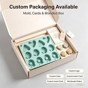 OEM Heart Shape <b>Silicone</b> Cake Mold 12-Cavity <b>Baking</b> Tray for Chocolate Jelly Soap Cupcakes Eco-Friendly Dishwasher Safe Food - Product Image 6