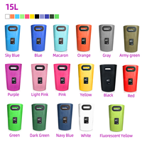 Sac de stockage d'eau portable en PVC imprimé sur mesure 15L 20L, pliable pour camping, pique-nique et lavage extérieur