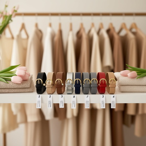 Cinturones de 2.8 cm con hebilla plana de PU para mujer, accesorio de moda. - Product Image 2