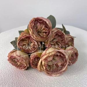 Mur de fleurs artificielles cascade aux couleurs d'automne, décoration de mariage réutilisable, décoration intérieure en tissu métallique haute simulation - Product Image 3