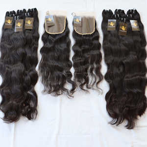 Paquets de cheveux humains bouclés brésiliens bruts avec fermetures frontales en dentelle Hd Vison cuticule alignées Bodywave vendeurs d'extensions de cheveux vierges - Product Image 1