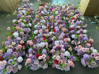 C-403 Großhandel Lila Lange Blumen-Girlande Künstliche Blumen Realistische Girlanden Hochzeitsblumen-Design Tischläufer Stoff für Veranstaltungen