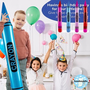Crayons gonflables en plastique directement du fabricant, crayons néon, jouets, cadeaux pour les fêtes d'anniversaire pour les jeunes (7-14 ans) - Product Image 3