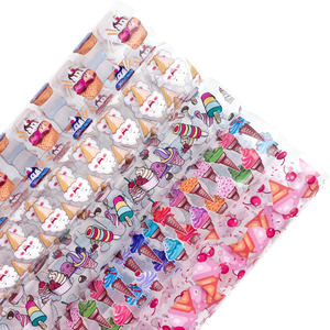 Motif de crème glacée personnalisé motif de conception imprimé conception d'impression UV conception paillettes gelée vinyle Pvc Film pour la fabrication de sacs d'artisanat - Product Image 2
