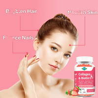 Aeglewell OEM Private Label Gommose Vegane al Collagene con Biotina e Cheratina per Capelli, Pelle e Unghie - Multivitaminico Gommose al Collagene e Biotina