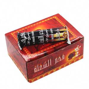 Charbon de bois pour encens et parfums, 33 mm, couleur noire, allumage rapide, emballage en aluminium fait main - Product Image 1