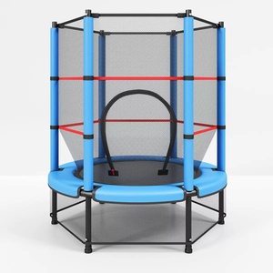 Grand trampoline familial pour enfants, usage intérieur/extérieur, <span class=keywords><strong>avec</strong></span> filet de sécurité et panier de basket – Vente en gros de jouets pour bébés - Product Image 1
