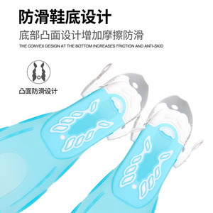 Palmes de plongée en caoutchouc pour adultes Pieds de <span class=keywords><strong>canard</strong></span> à talon ouvert Palmes de plongée en apnée pour la natation et l'entraînement à la plongée sous-marine - Product Image 3