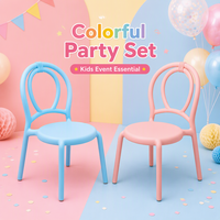 Chaise d'enfant en plastique légère pour repas, fêtes, extérieur, jardin, gymnase, décoration de fête