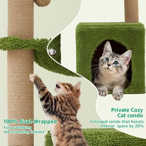 Woochpet Albero per <span class=keywords><strong>Gatti</strong></span> da Interno Multifunzionale con Comodo Letto e Robusto Tiragraffi - Product Image 4
