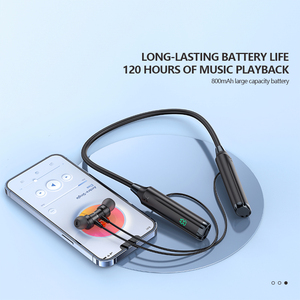 หูฟังไร้สายแบบคล้องคอ Foneng BL38 สำหรับกีฬา 5.3 พร้อมช่องใส่การ์ด TF หน้าจอ LED แสดงผลแบบดิจิตอล ไมโครโฟนในตัว กันน้ำระดับ IPX3 ชิปเซ็ต JL - Product Image 3