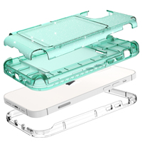 Casing iPhone 15, Dompet dengan Slot Kartu Kredit, Penyangga, Bumper TPU untuk Samsung S8 S9 S10 Plus S10 Lite S21 Ultra