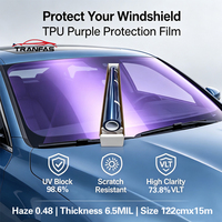 Film de protection TPU pour pare-brise automobile de luxe, auto-réparateur, anti-impact de pierres, hydrophobe, changeant de couleur, directement de l'usine