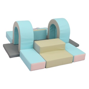Couverture en cuir PU écologique pour bébé, bloc de jeu d'intérieur doux, équipement de vente en gros, tunnel pour jardin d'enfants - Product Image 2