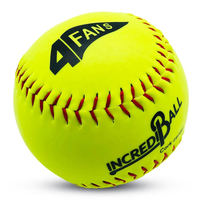 Vente en gros de ballons de football officiels 4Fans, taille 12 pouces, en cuir PVC jaune optique, faits à la main, avec noyau PK et couture plate, Cor.47,375. Ballons de softball LBS