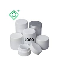 Pot en plastique blanc givré 100 g 200g, récipient en plastique pour animaux de compagnie avec couvercle, vente en gros
