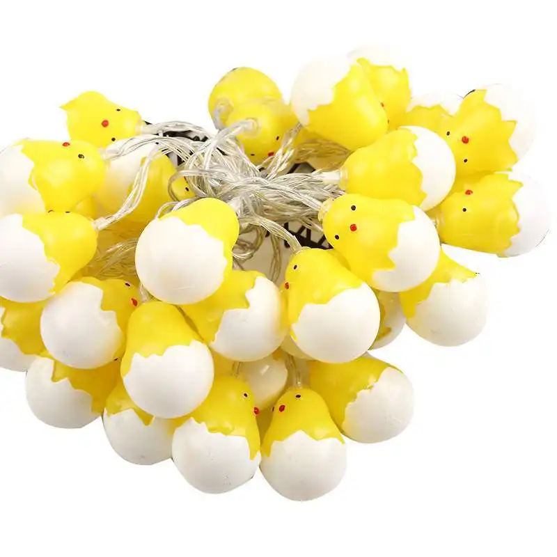 Guirlande lumineuse pour pâques, 1 ensemble, 10led, œuf de poulet, fête, décoration intérieure, boîte à piles, lanterne