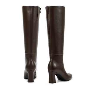 WETKISS Venta al por Mayor <span class=keywords><strong>de</strong></span> <span class=keywords><strong>Botas</strong></span> Retro <span class=keywords><strong>de</strong></span> Otoño Invierno, <span class=keywords><strong>Botas</strong></span> <span class=keywords><strong>Elegantes</strong></span> con Punta <span class=keywords><strong>de</strong></span> Almendra y Tacón Grueso, <span class=keywords><strong>Botas</strong></span> Altas hasta la Rodilla con Cremallera para <span class=keywords><strong>Mujer</strong></span>, Estilo Años 70 - Product Image 4