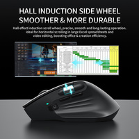 Ratón Ergonómico Inalámbrico con Carga Rápida, 8000 DPI Ajustables y Software Personalizado para Oficina, Silencioso para PC