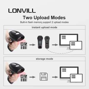 LONVILL Cordless palmare drogheria scansione codice a barre manuale 2D scansionatrice pistola Usb Cmos chiosco Qr codice lettore - Product Image 4