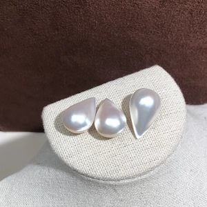 Boucles d'oreilles Tasiqi en perles Mabe australiennes blanches en forme de goutte d'eau, 12-13mm, 18-19mm, double face, grande marque - Product Image 2