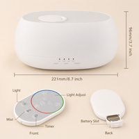 Diffuseur d'huiles essentielles portable intelligent à brume froide ultrasonique 500 ml avec logo personnalisé pour la maison et le bureau, idéal pour les grandes pièces