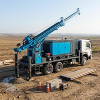 Foreuse hydraulique montée sur camion pour puits d'eau, machine de forage de puits de 280 m avec flèche télescopique 6x4 pour l'exploitation minière