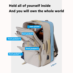 <span class=keywords><strong>Sac</strong></span> <span class=keywords><strong>à</strong></span> <span class=keywords><strong>dos</strong></span> de voyage et scolaire léger, extensible, avec séparation sec/humide, chargement USB, respirant, hydrofuge et sangle de chariot - Product Image 3