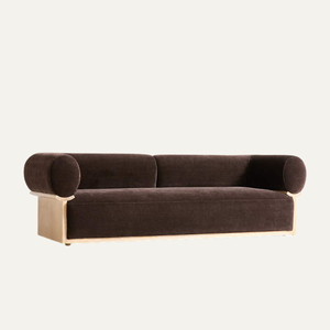 Sofá Contemporáneo Tapizado para Sala de Estar, Sofá Minimalista de Tela para Sala de Estar - Product Image 1