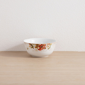 Service de table en céramique à motif floral botanique rétro, design personnalisé, vaisselle en porcelaine à bord ondulé pour les chaînes de magasins, boîte promotionnelle pour festival - Product Image 6