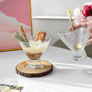 Vintage claro 230ml 8oz Bar vasos para beber cóctel sin tallo <span class=keywords><strong>Martini</strong></span> Margarita copa de vino con patas helado postre cuencos tazas - Product Image 5