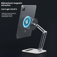 Support de tablette pliable de bureau Nuofan en alliage d'aluminium réglable avec fonction de fixation magnétique, support de bureau pliable et rotatif