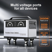 Stasiun Mobile 3000W 220V 4000Wh Baterai Lithium LiFePO4 Cadangan Tenaga Surya Jump Starter Senter Gelombang Sinus Murni untuk Rumah dan Berkemah
