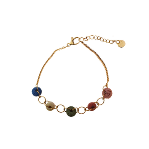 Bohemian Style <b>Gold</b> Plated <b>Beaded</b> <b>Bracelets</b> Handcrafted Zinc Alloy Bangles - Product Image 2