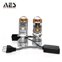 Lentille de projecteur bi-LED AES H4-3 36W en verre hyperboloïde 6000K pour la rénovation automobile et les pièces détachées