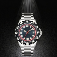 Montre analogique de sport de luxe pour homme avec boîtier en acier inoxydable de 38 mm et bracelet, mouvement automatique mécanique, résistante à l'eau