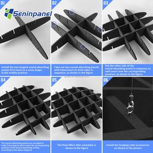 Panneaux acoustiques en <span class=keywords><strong>mousse</strong></span> pour système de sonorisation de cinéma maison, matériau de construction Seninpanel, panneaux de plafond insonorisants - Product Image 2