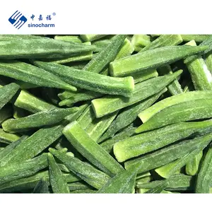 Sinocharm hochwertige leckere geschnittenen IQF-Okras im Großhandelspreis gefrorenes Gemüse Okraschnitt