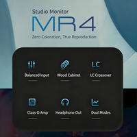 Enceintes de monitoring de studio EDIFIER MR4 à 4 canaux, avec woofer MICA de 4 pouces, tweeter de 1 pouce, entrée TRS/RCA double mode, sortie casque, crossover LC, pour bureau