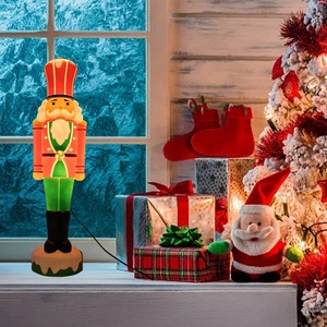 Blow Mold Christmas Decorations Plastic PP <b>Nutcracker</b> Soldier Ornaments Christmas Outdoor Interior Decoration with Lights - Product Image 6