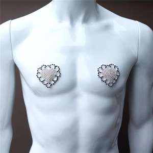 MOGlovers Cache-tétons réutilisables mignons en forme <span class=keywords><strong>de</strong></span> <span class=keywords><strong>bijou</strong></span>, adhésifs, pour soutien-gorge, cache-seins décoratifs sexy - Product Image 4