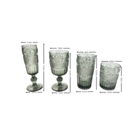 Vente en gros de gobelets en verre borosilicate sans plomb, style moderne vintage - Verres de qualité supérieure, résistants à la chaleur, lavables au lave-vaisselle